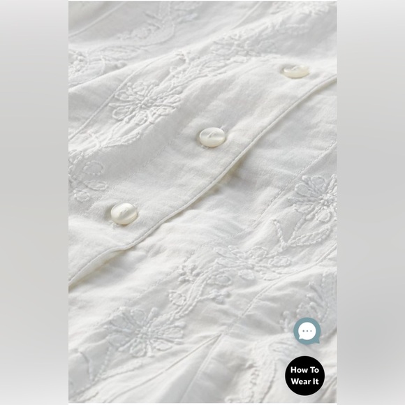 Soft Surroundings White Embroidered Blouse Tunic - Picture 3 of 9